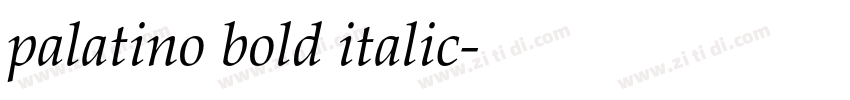 palatino bold italic字体转换